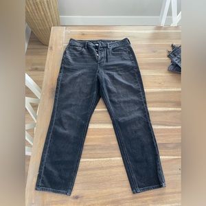 Black American Eagle High Rise Tom Girl Jeans Size 6 Short